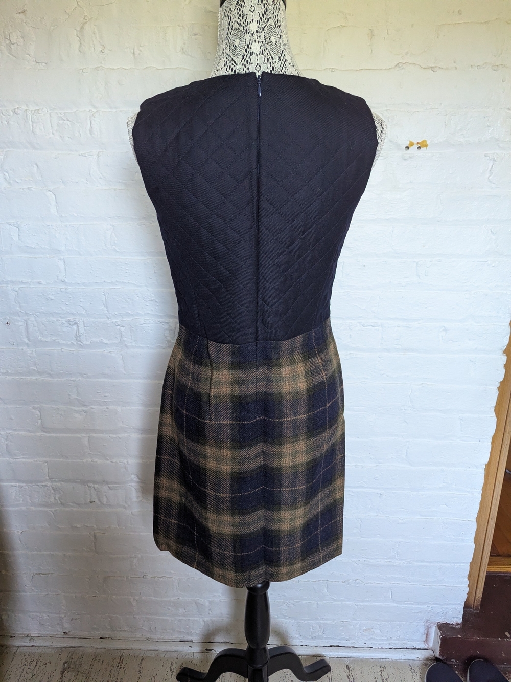 Brooks Brothers Wool Flannel Mixed Dress - Picture 3 of 3